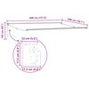 vidaXL Manual Retractable Awning White 4 x 2 m