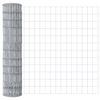 vidaXL Fence with Post Silver 1.2 x 25 m Steel