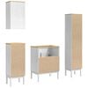vidaXL Bathroom Furniture Set with Drawer 4 pcs White Solid Pine Wood