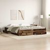 vidaXL Bed Frame with Drawer Old Wood 180 x 200 cm Engineered Wood