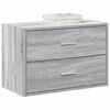 vidaXL Cabinet with 2 Drawers Grey Sonoma 60x31x40 cm Engineered Wood