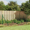 vidaXL Wire Mesh Fence with Spike Anchors Green 0.8x10 m