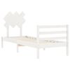 vidaXL Bed Frame without Mattress White 90x200 cm Solid Wood