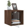 vidaXL Bedside Cabinets with Glass Doors 2 pcs Brown Oak 35x37x35 cm