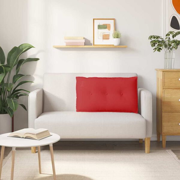 vidaXL Back Pillow Red 80 x 19 x 50 cm Fabric