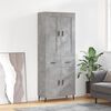 vidaXL Highboard Concrete Grey 69.5x34x180 cm Engineered Wood