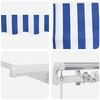 vidaXL Retractable Awning Blue and white 350 x 200 cm Fabric and metal