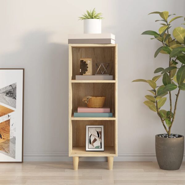 vidaXL Sideboard Sonoma Oak 34.5x32.5x90 cm Engineered Wood