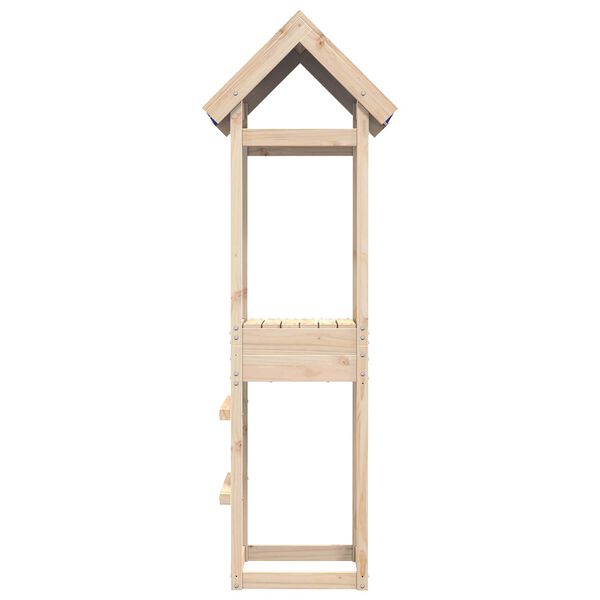 vidaXL Play Tower Brown 52.5 x 46.5 x 195 cm Solid Pine Wood