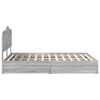 vidaXL Storage Bed Grey Sonoma 160 x 200 cm Engineered Wood