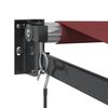vidaXL Manual Retractable Awning Burgundy 350x250 cm