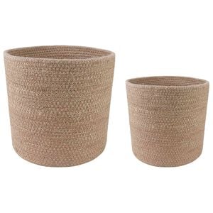 vidaXL Plant Pot Set 2 pcs Natural &Oslash; 28 x 28 cm 100% Tossa Jute