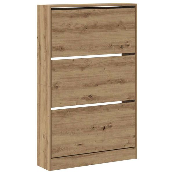 vidaXL Shoe Cabinet Artisan Oak 80 x 21 x 125.5 cm Engineered Wood