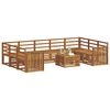 vidaXL Sofa Sets 10 pcs Natural Solid Acacia Wood