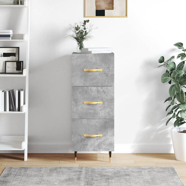vidaXL Sideboard Concrete Grey 34.5x34x90 cm Engineered Wood