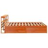 vidaXL Bed Frame with Headboard Wax Brown 120x190 cm Small Double Solid Wood Pine