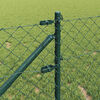 vidaXL Fence Post Green 25 x 0.6 m (60 x 60 mm mesh) Steel and PVC