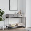 vidaXL Console Table Grey Sonoma 100x34,5x75 cm Engineered Wood