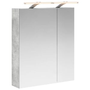 vidaXL Bathroom Mirror Cabinet Concrete Grey 60 x 14.5 x 70 cm
