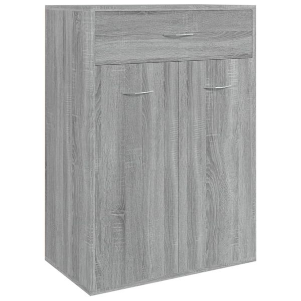 vidaXL Shoe Cabinet Grey Sonoma 60x35x84 cm Engineered Wood