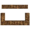 vidaXL TV Cabinet Set Wall-mounted 5 pcs Smoked Oak Engineered Wood