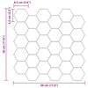 vidaXL Hexagon Tile 20 pcs Grey 30 x 30 cm Polyurethane and PET