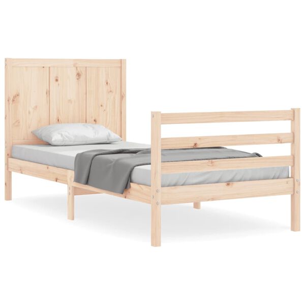 vidaXL Bed Frame without Mattress 100x200 cm Solid Wood