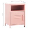 vidaXL Nightstand Pink 35x35x51 cm Steel