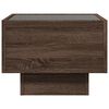 vidaXL Side Table with LED Brown Oak 40x40x30 cm Engineered Wood