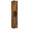vidaXL 5 Piece Bathroom Cabinet Set Smoked Oak Engineered Wood