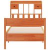vidaXL Bookcase Bed without Mattress Wax Brown 75x190 cm Small Single Solid Wood Pine