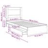 vidaXL Storage Bed with Drawer Sonoma Oak 75 x 190 cm Engineered Wood