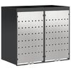 vidaXL Wheelie Bin Storage for 2 Bins Anthracite 136 x 77.5 x 121.5 cm