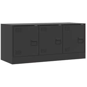 vidaXL TV Cabinet Black 99x39x44 cm Steel