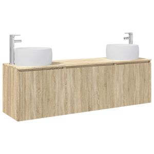 vidaXL Bathroom Cabinet Set 3 pcs Sonoma Oak 49.5 x 44.5 x 66 cm