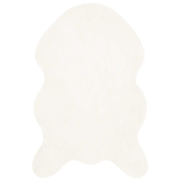 vidaXL Faux Rabbit Fur Rug Olite Cream 50 x 80 cm Polyester