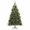 vidaXL Artificial Hinged Christmas Tree with Cones Green 240 cm