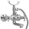 vidaXL 2-Handle Bathtub Faucet + Hand Shower Diverter Chrome Retro