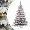 vidaXL Artificial Hinged Christmas Tree White 180 cm PE and PVC