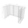 vidaXL Gabion Double Wheelie Bin Surround Steel 180x100x120 cm