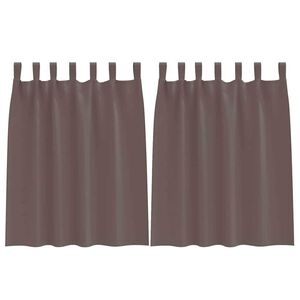 vidaXL Blackout Curtains with Rings 2 pcs Dark Brown 140 x 140 cm