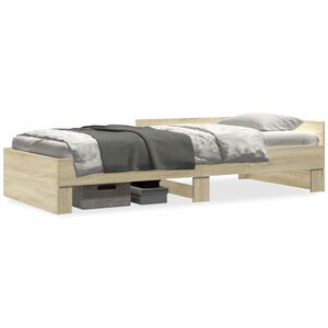 vidaXL Bed Frame without Mattress Sonoma Oak 100x200 cm Engineered Wood