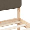 vidaXL Bed Frame with Upholstered Headboard Taupe 160 x 200 cm