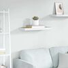 vidaXL Floating Wall Shelf Oak and White 60x23.5x3.8 cm MDF