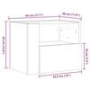 vidaXL Wall-mounted Bedside Cabinet Brown Oak 45x30x35 cm