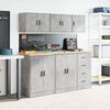 vidaXL Garage Wall Cabinet Concrete Grey Engineered Wood
