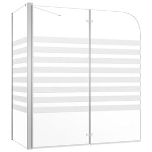 vidaXL Bath Enclosure 120x68x130 cm Tempered Glass Stripe