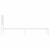 vidaXL Metal Bed Frame without Mattress with Headboard White 80x200cm