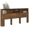 vidaXL Headboard Cabinet Smoked Oak 220x19x103.5 cm
