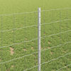 vidaXL Fence with Post Silver 1 x 25 m Steel